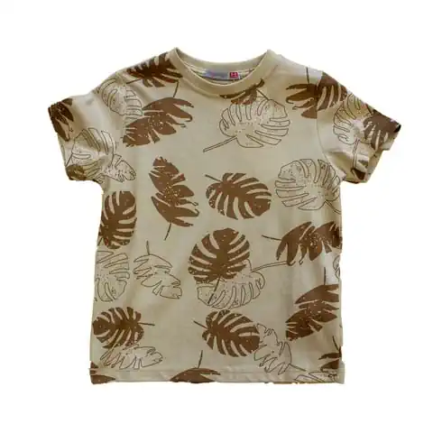 PALMİYELİ ÇOCUK TİŞÖRT - Kahverengi