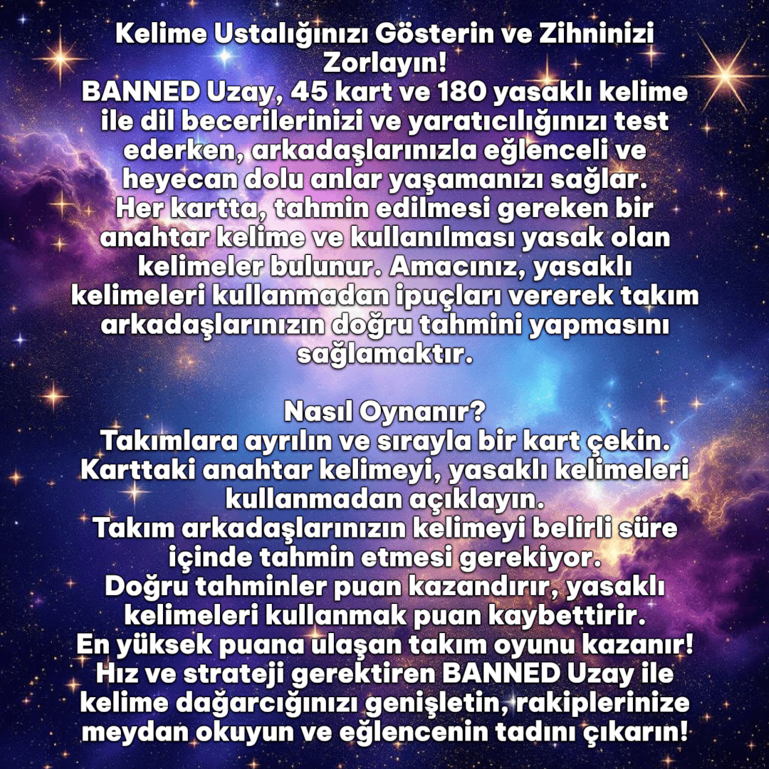 Yasaklı Kelime Oyunu Uzay