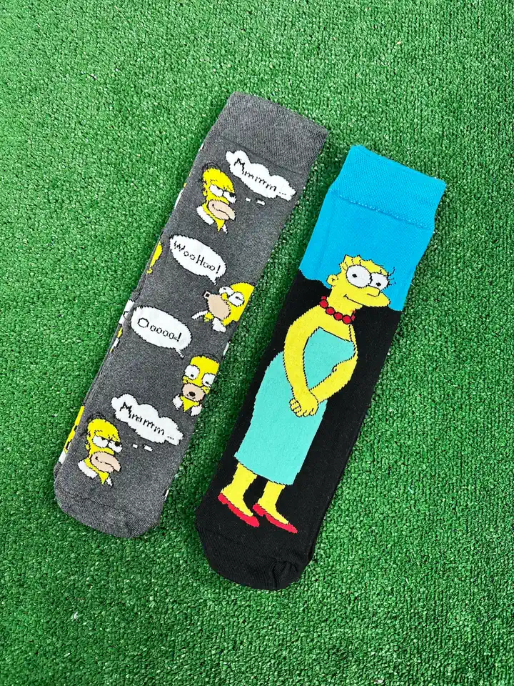 Homer ve Marge Çift Soket Çorap