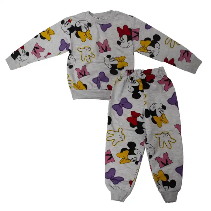 GRİ MINNIE MOUSE PİJAMA TK