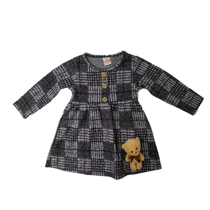 AYICIKLI EKOSELİ ÇOCUK ELBİSE - Gri