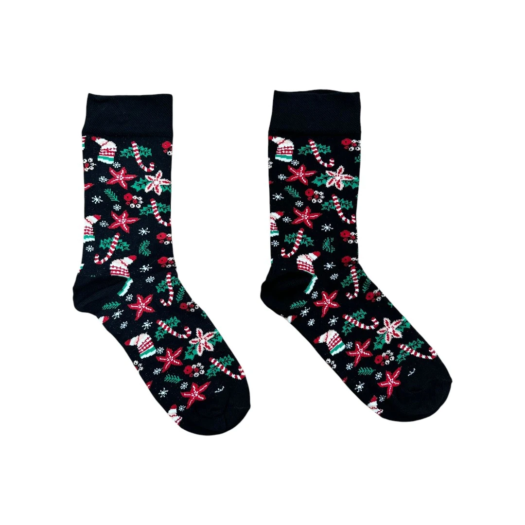 SİYAH YILBAŞI SÜSÜ SOKET ÇORAP