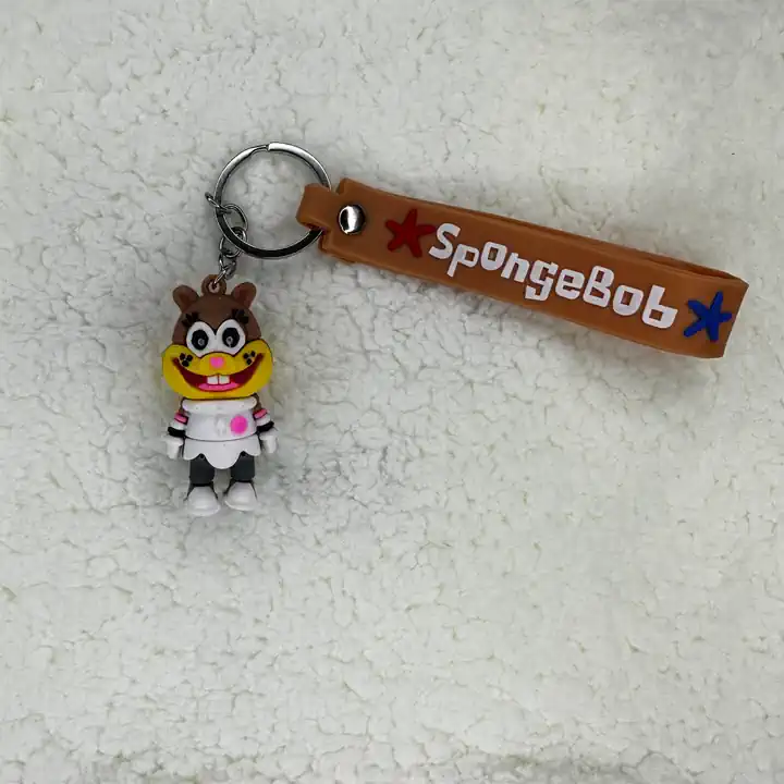 3D SİLİKON SANDY CHEEKS ANAHTARLIK