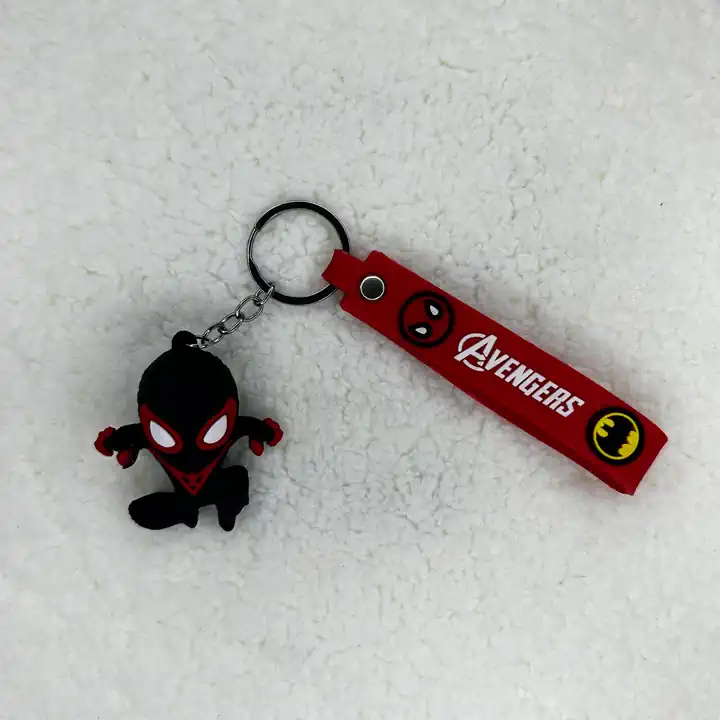 3D SİLİKON SİYAH SPIDERMAN ANAHTARLIK