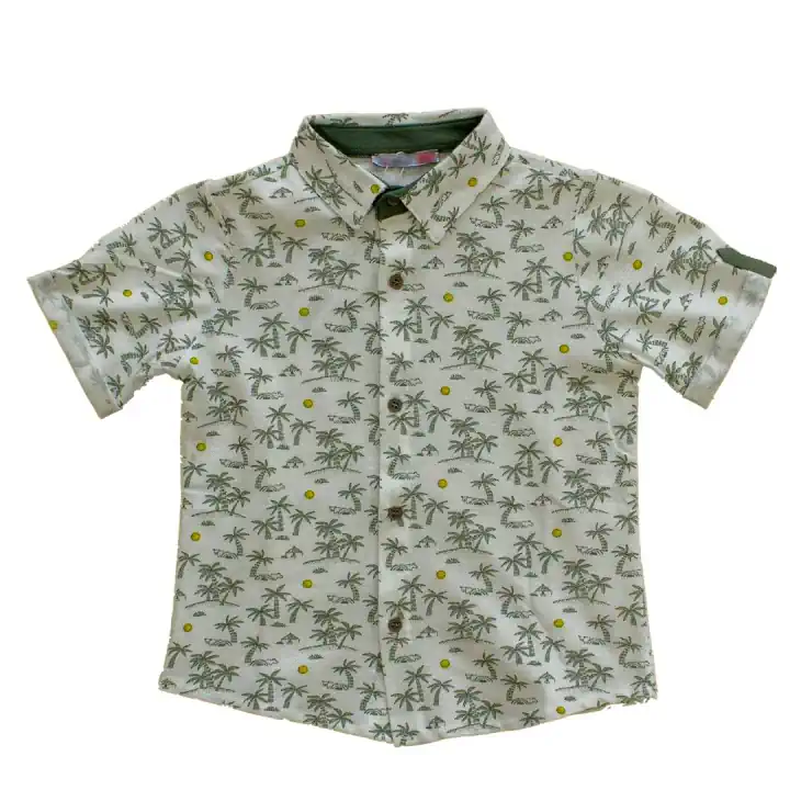 HAWAII KISA KOL GÖMLEK - Yeşil