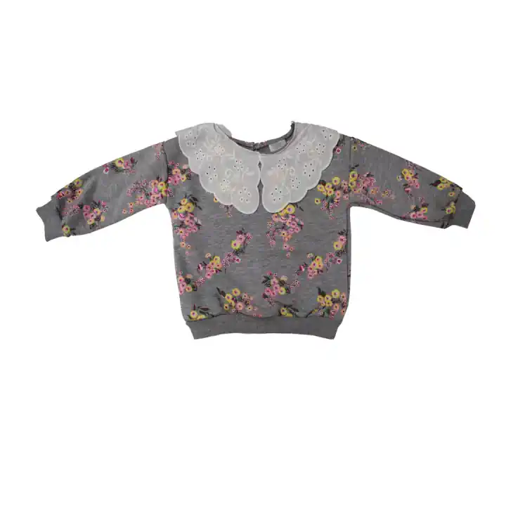 ÇİÇEKLİ DANTEL YAKA EŞOFMAN TAKIMI