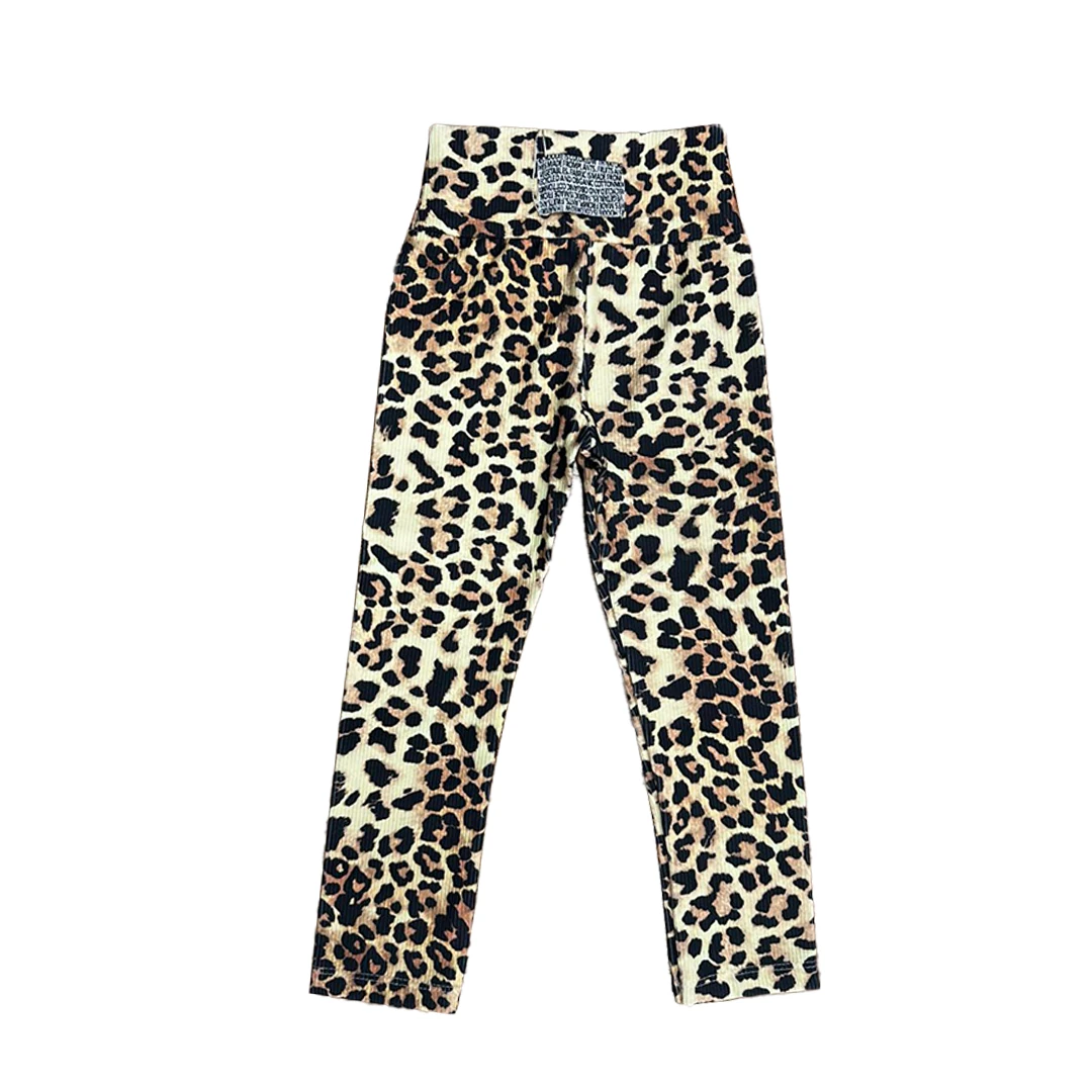 ŞARDONLU FİTİLLİ DÜZ TAYT - Leopar