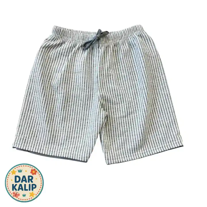 ÇİZGİLİ ÇOCUK SU YOLU ŞORT - Gri
