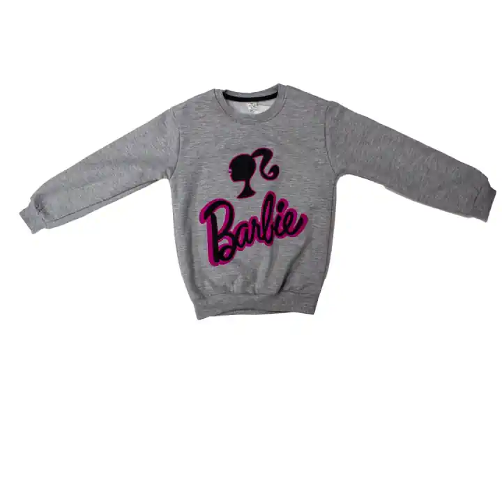 GRİ PEMBE BARBIE EŞOFMAN TAKIMI