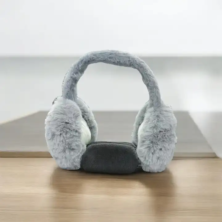 UNISEX YETİŞKİN VE ÇOCUK PREMIUM PELUŞ KULAKLIK - Gri