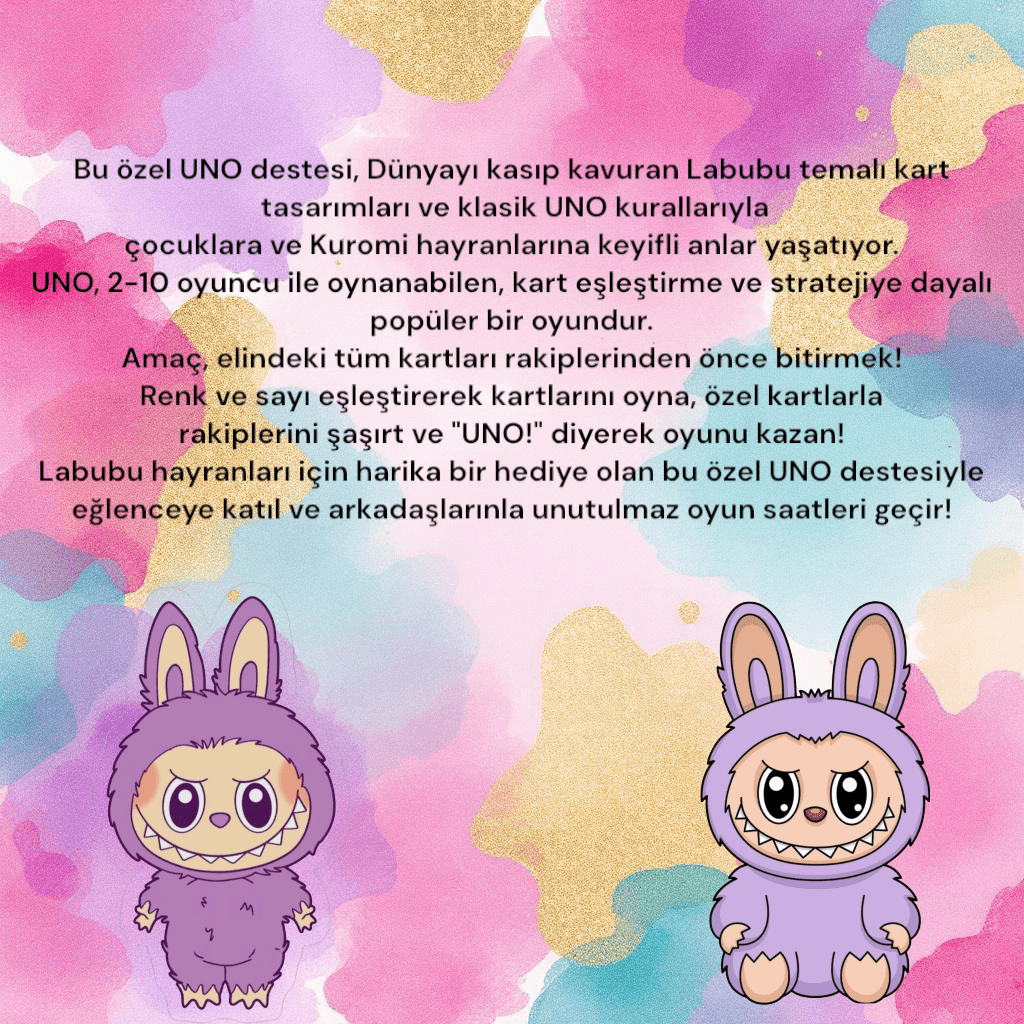 UNO LABUBU OYUN KARTI 2. Seri