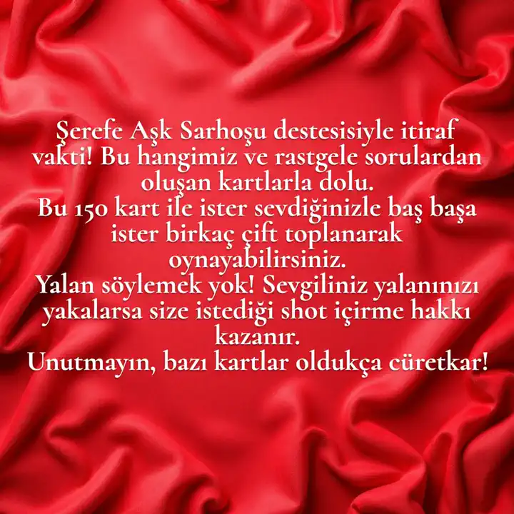 Şerefe Aşk Sarhoşu Shot Oyunu Büyük Boy