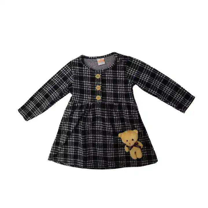 AYICIKLI EKOSELİ ÇOCUK ELBİSE - Füme