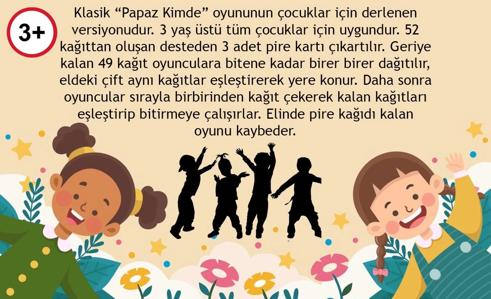 Çocuklara Özel Pire Kimde Kart Oyunu Kedi