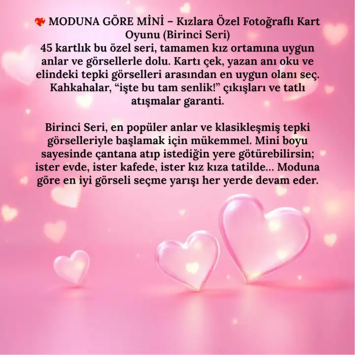 MODUNA GÖRE MİNİ KIZLARA ÖZEL FOTOĞRAFLI KART OYUNU (BİRİNCİ SERİ)