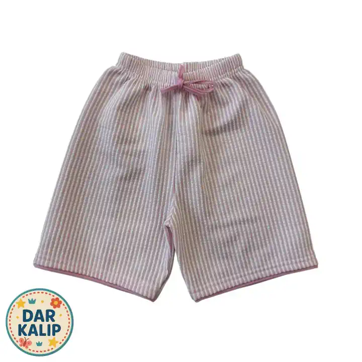 ÇİZGİLİ ÇOCUK SU YOLU ŞORT - Pembe