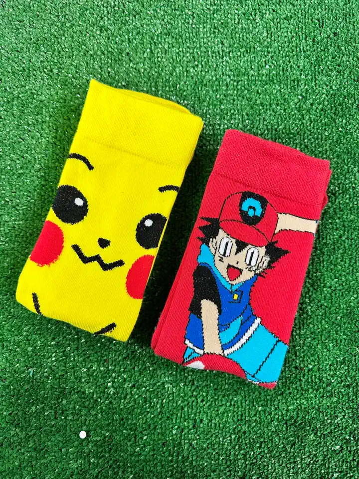 Ash ve Pikachu Çift Soket Çorap