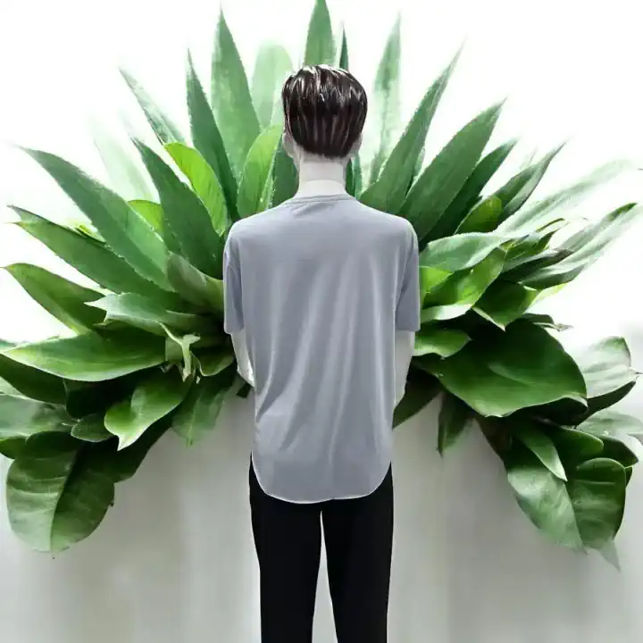 KADIN V YAKA ARKASI UZUN BUZ MAVİSİ TİŞÖRT