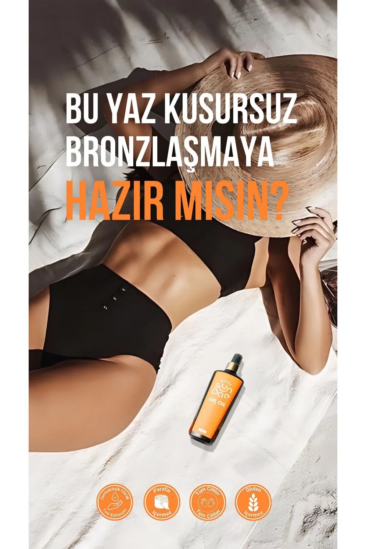 Sun Oil 150 ml -%100 Doğal Nemlendiren Bronzlaştırıcı Yağ + Sun Moist 100 ml - Bronzlaştıran Nemlendirici Vücut Losyonu 