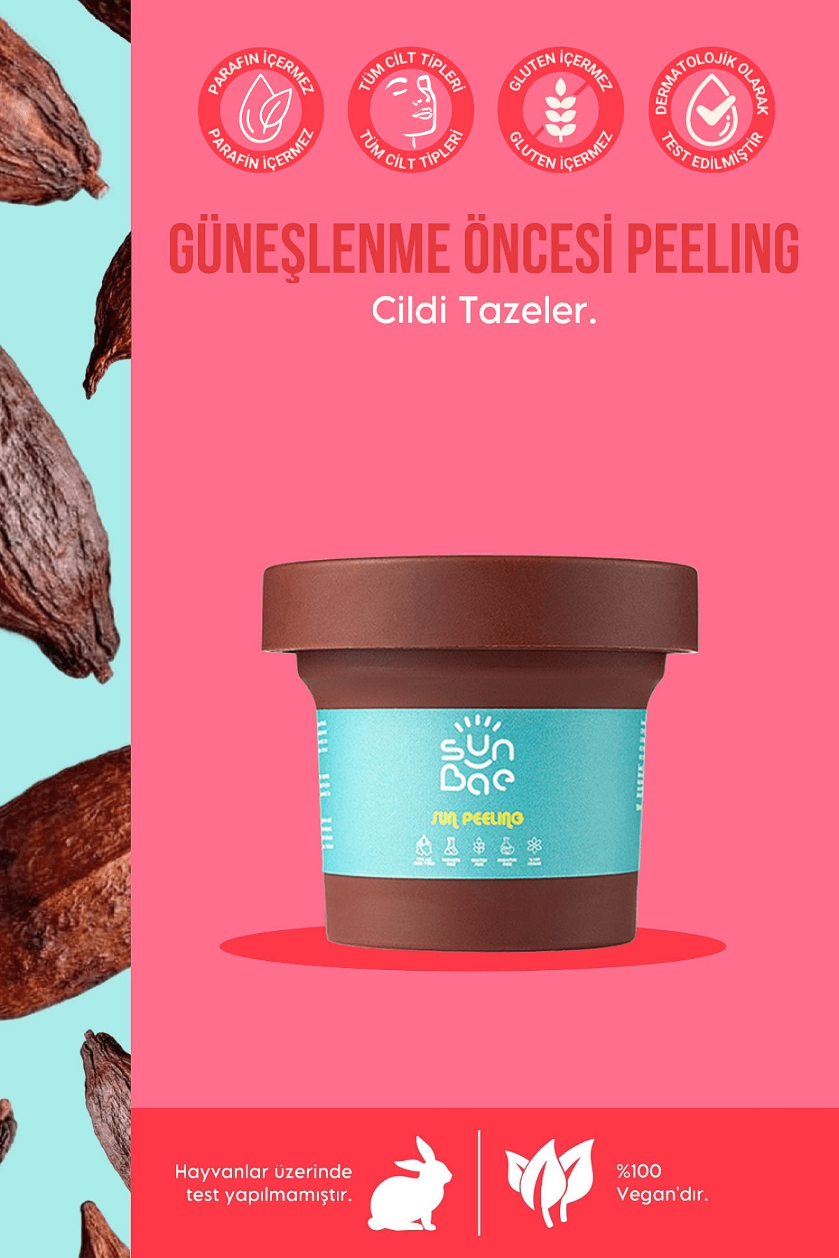 Sun Peeling 100 ml - Besleyici Arındırıcı Bronzlaştıran Yüz Vücut Scrub Peeling