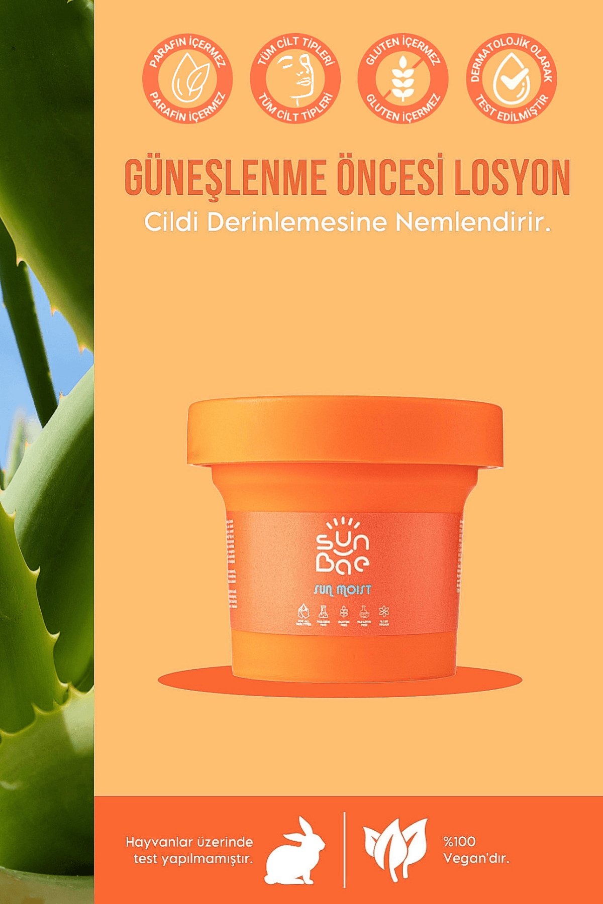 Sun Peeling 100 ml - Besleyici Arındırıcı Bronzlaştıran Yüz Vücut Scrub Peeling + Sun Moist 100 ml - Bronzlaştıran Nemlendirici Vücut Losyonu