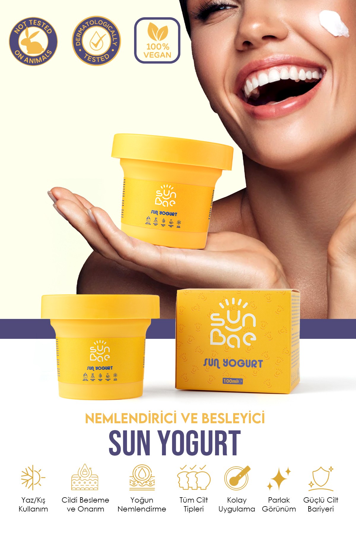 Sun Yogurt 100 ml - Bronzluk Koruyucu Nemlendiren Vücut Yoğurdu