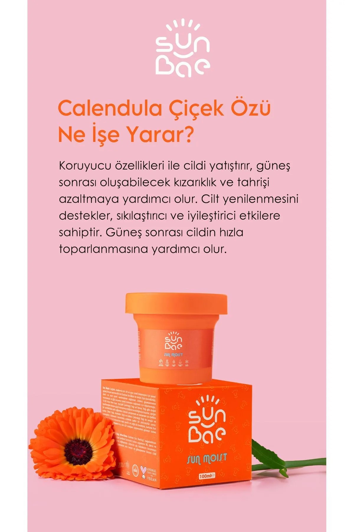 Sun Oil 150 ml -%100 Doğal Nemlendiren Bronzlaştırıcı Yağ + Sun Moist 100 ml - Bronzlaştıran Nemlendirici Vücut Losyonu 