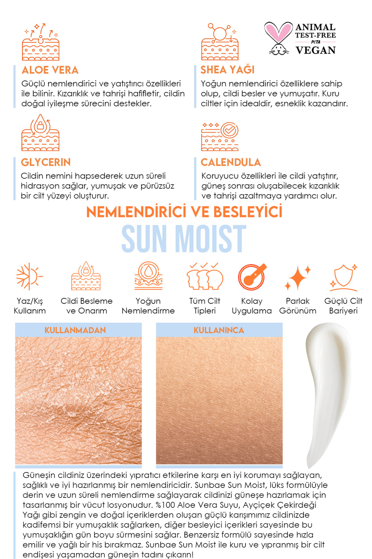 Sun Oil 150 ml -%100 Doğal Nemlendiren Bronzlaştırıcı Yağ + Sun Moist 100 ml - Bronzlaştıran Nemlendirici Vücut Losyonu 