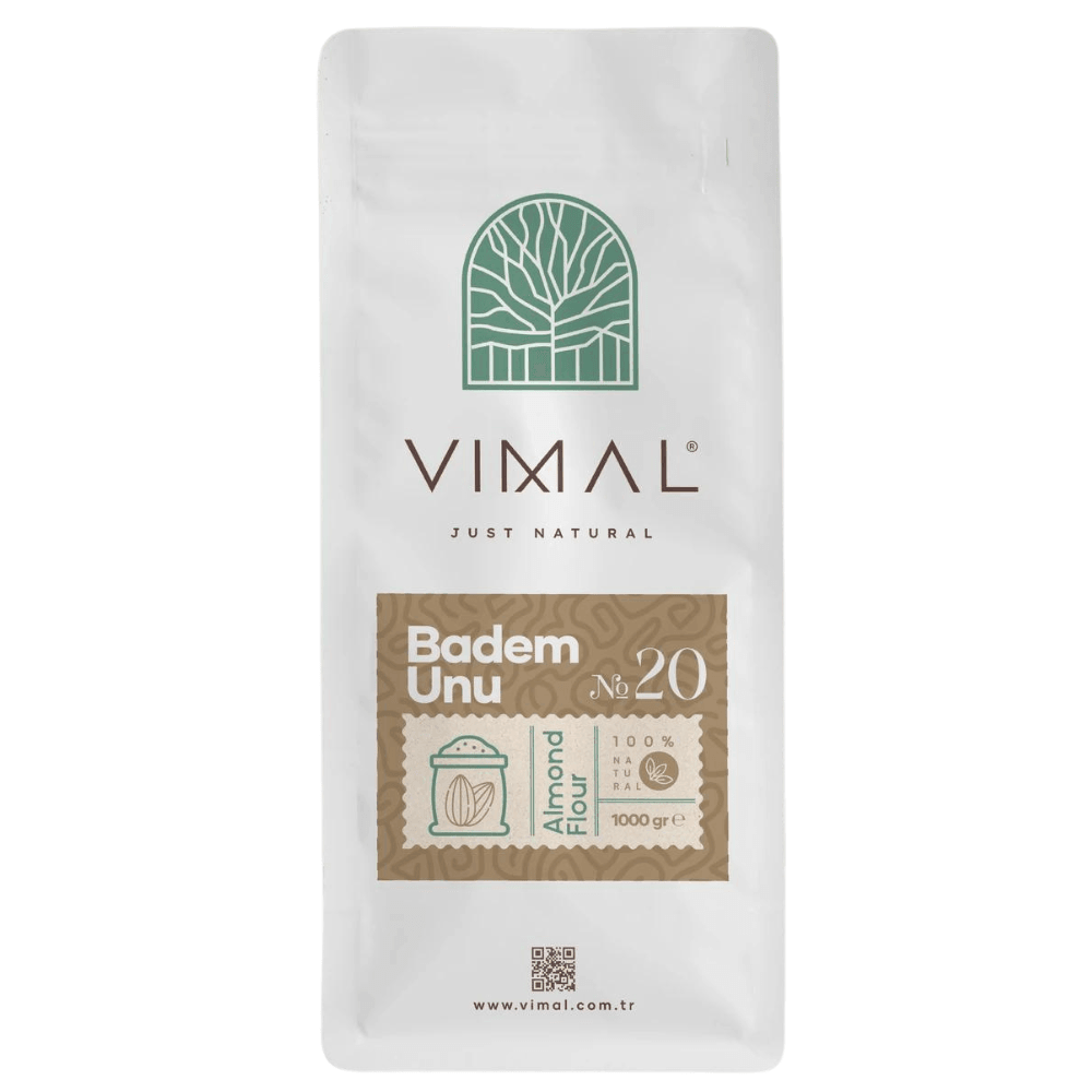 VIMAL Badem Unu Saf, Doğal ve Katkısız 1000 gr kilitli ambalaj Almond Flour 