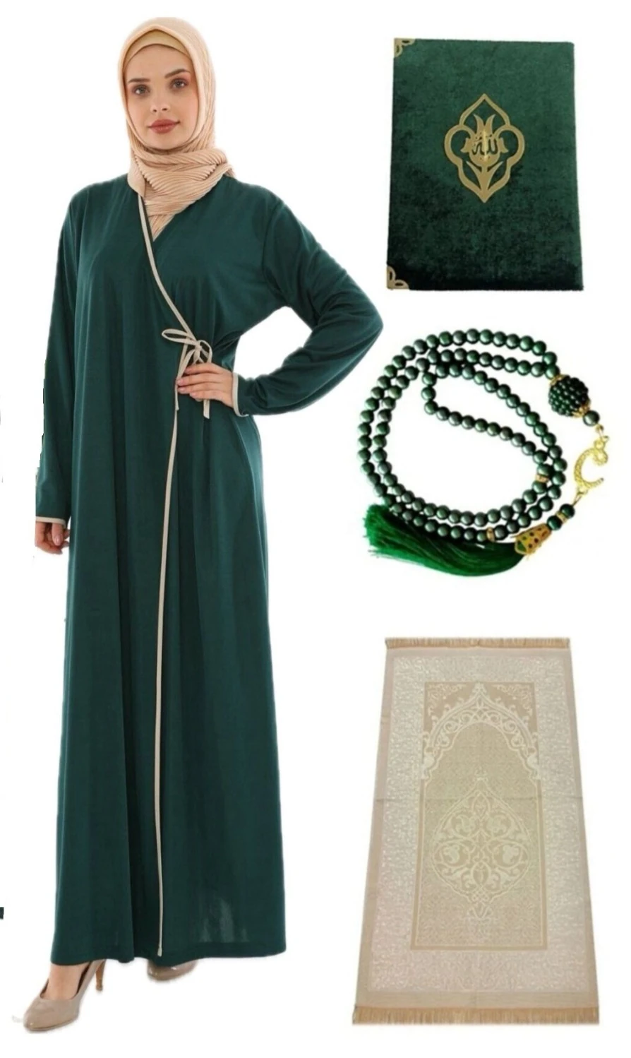 Namaz Seti Namaz Elbisesi Seccade Inci Tesbih Yasin - ZÜMRÜT