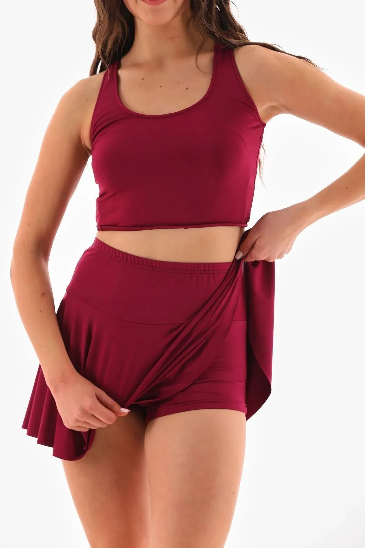 Şort Etekli Crop Mayo