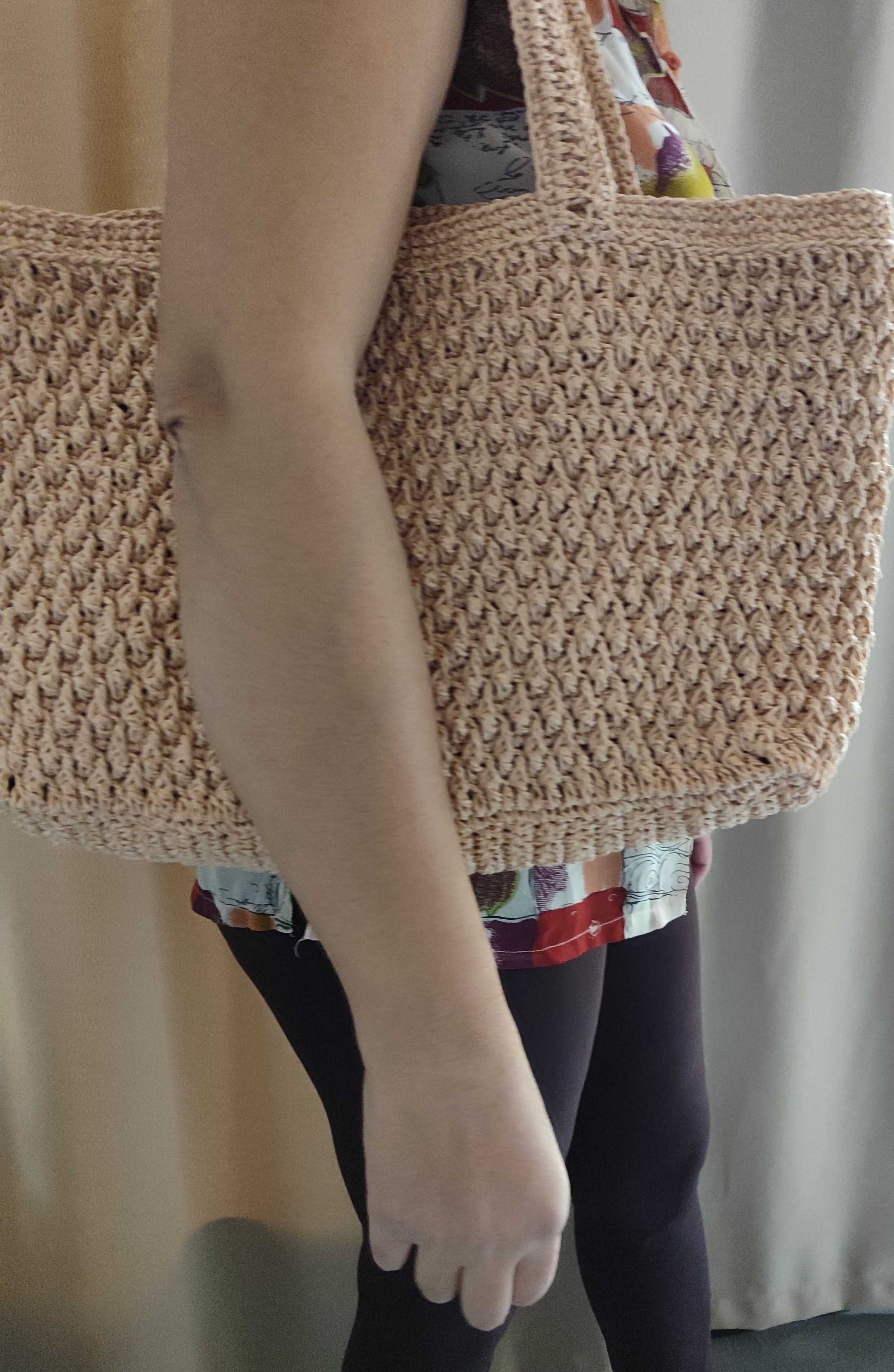 Krem rengi Kağıt ip çanta