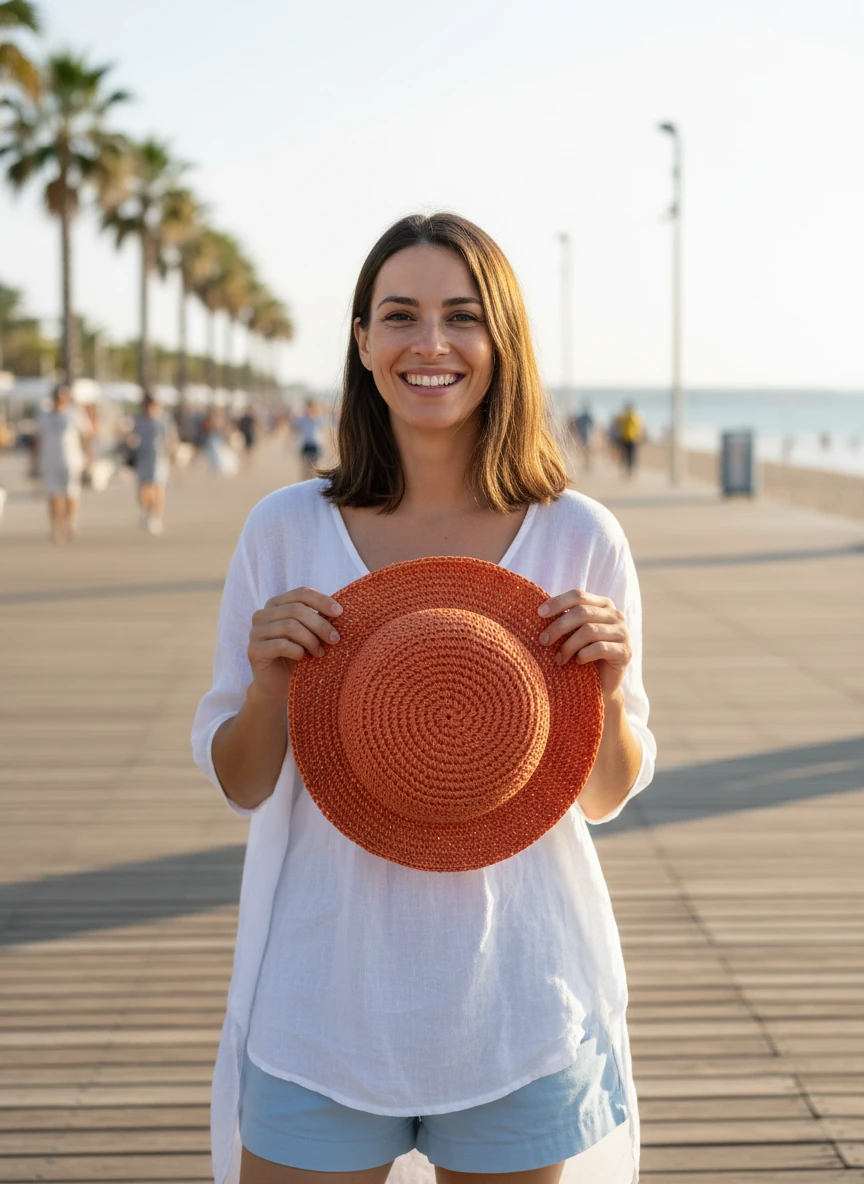 Turuncu kağıt ip şapka