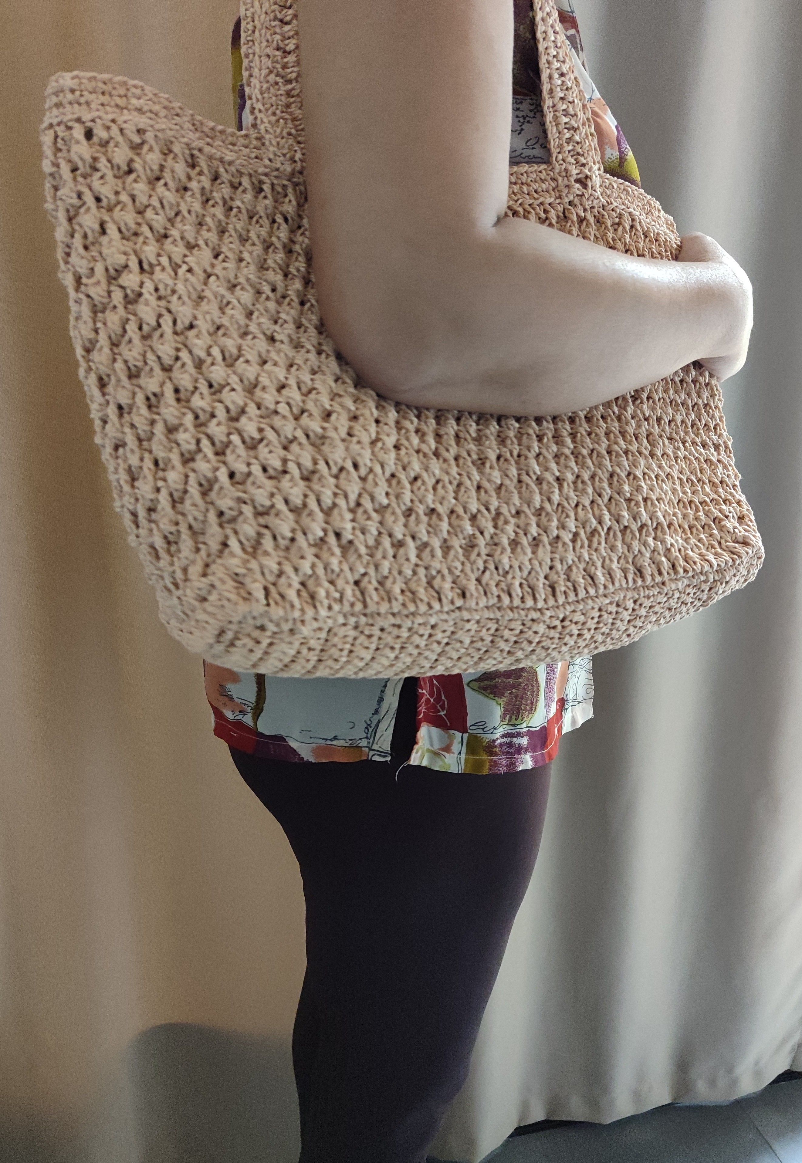 Krem rengi Kağıt ip çanta