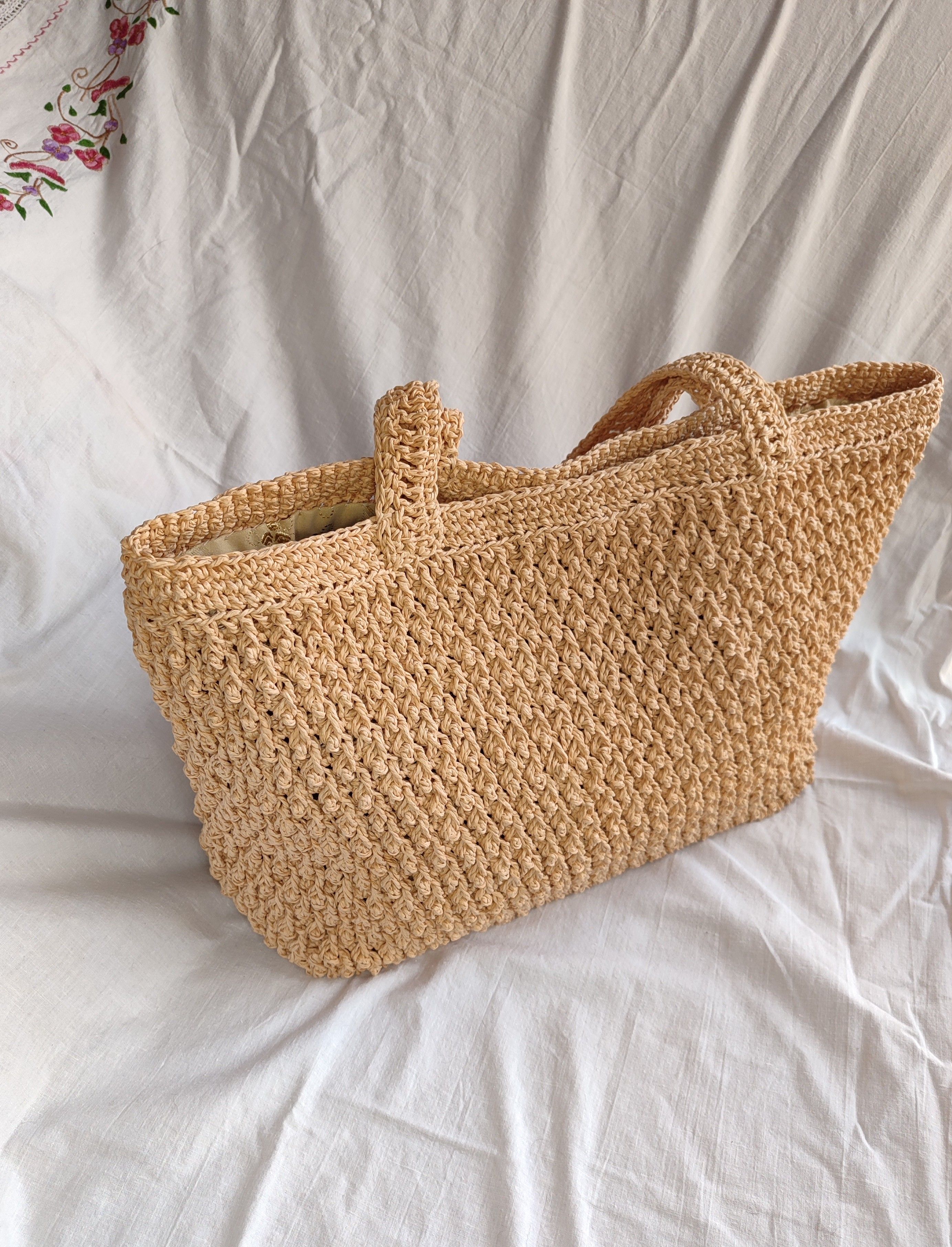 Krem rengi Kağıt ip çanta