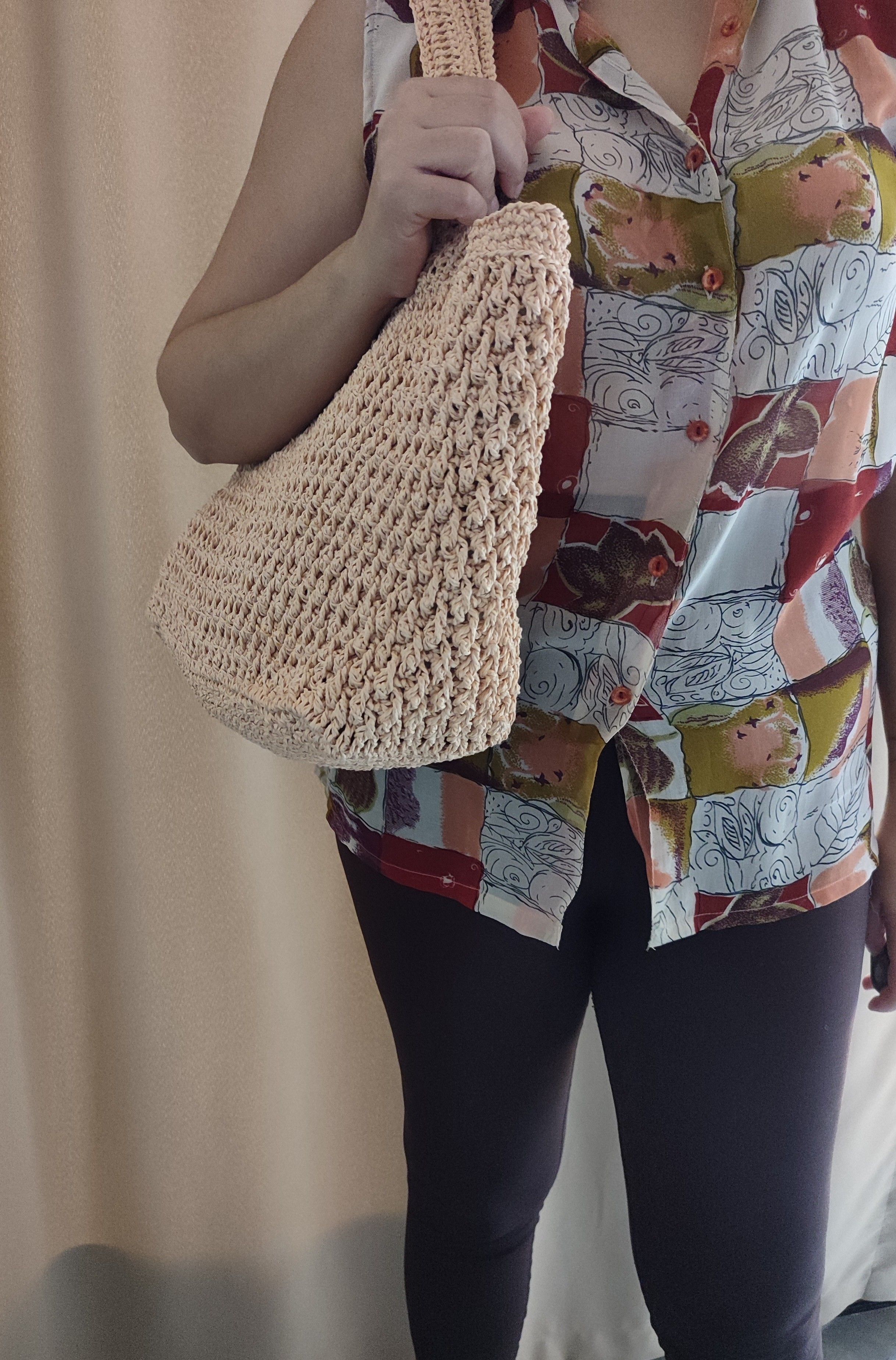 Krem rengi Kağıt ip çanta