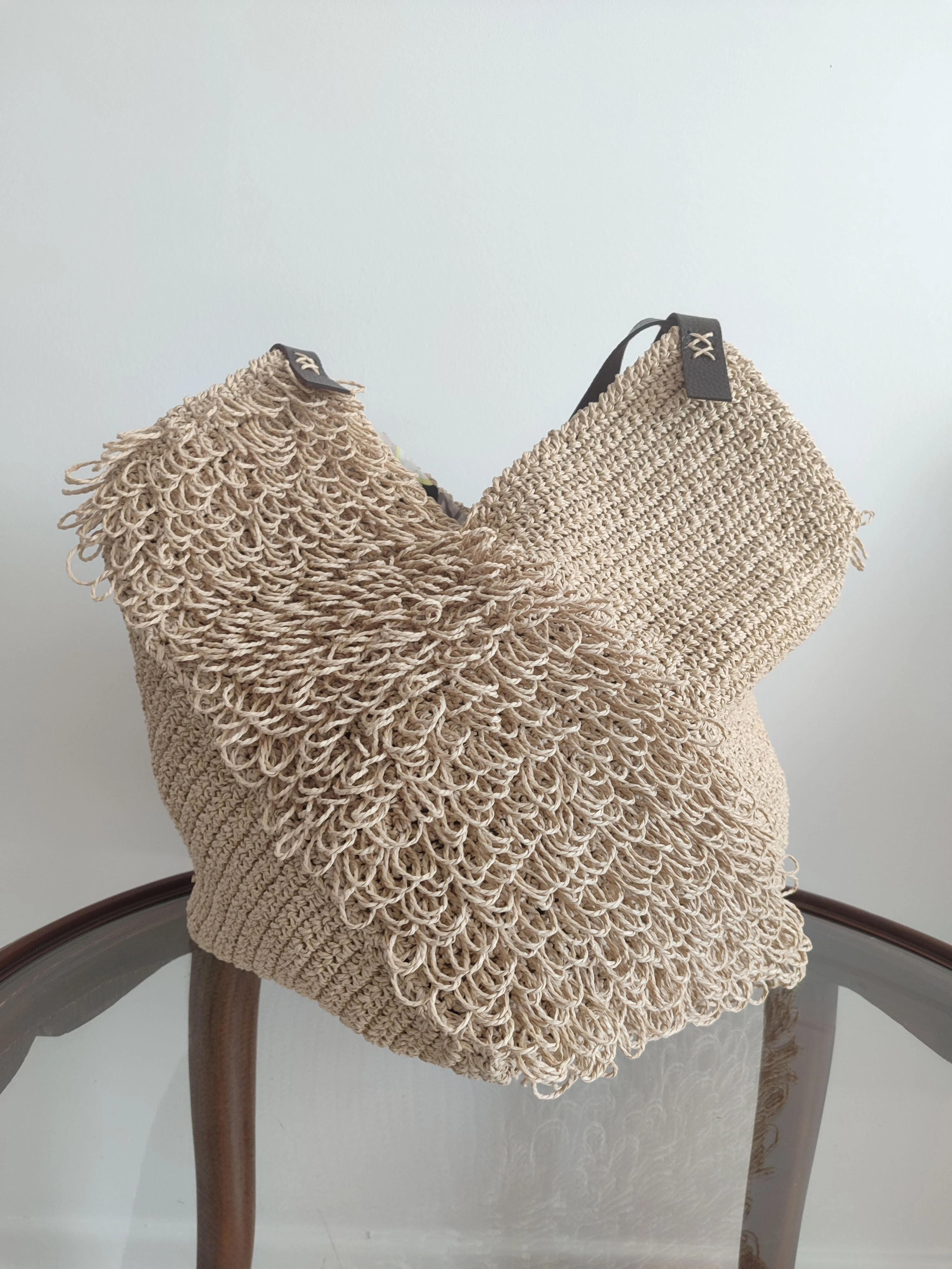 Naturel Renkli Battal Boy Çanta