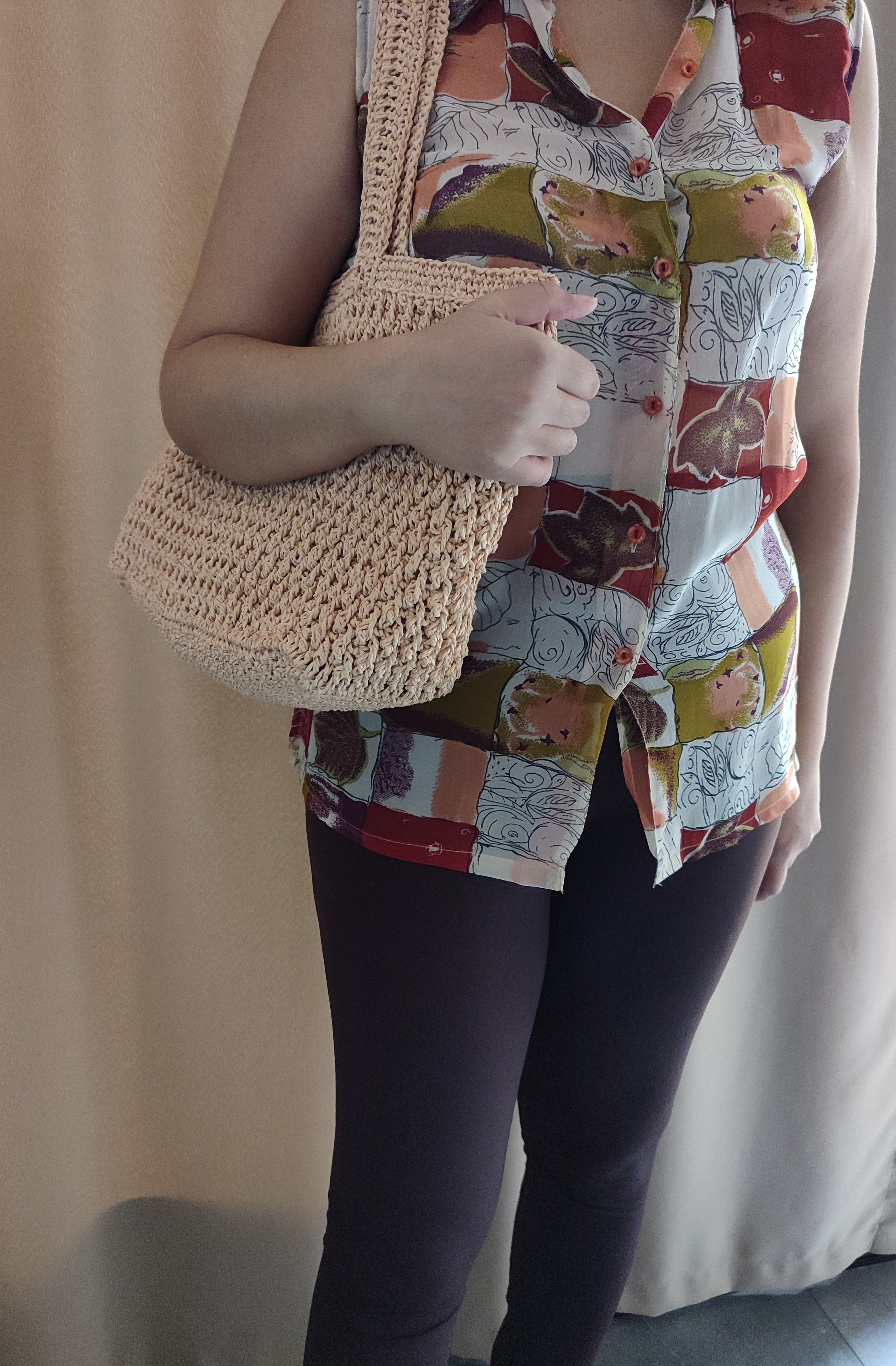 Krem rengi Kağıt ip çanta