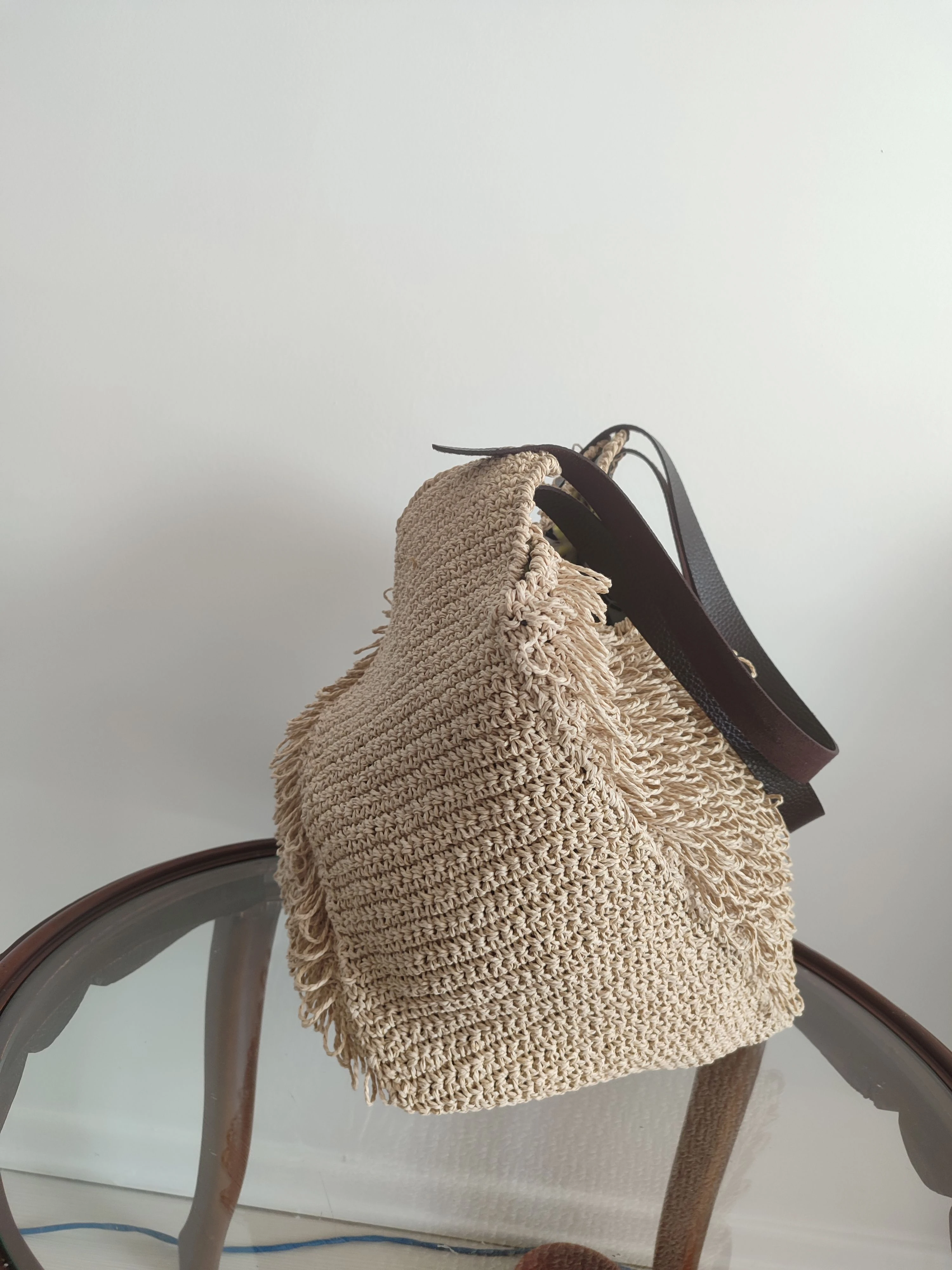 Naturel Renkli Battal Boy Çanta