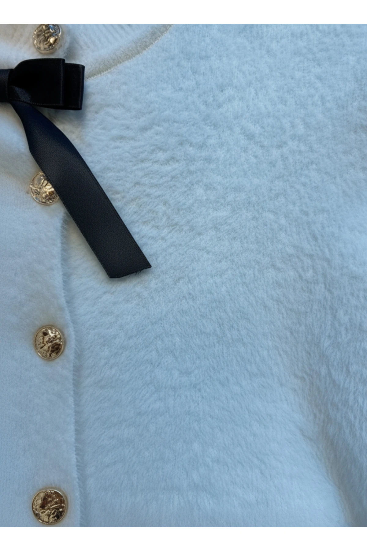 Fiyonk Detaylı Yumoş Şık Triko Hırka - Bebe Mavisi