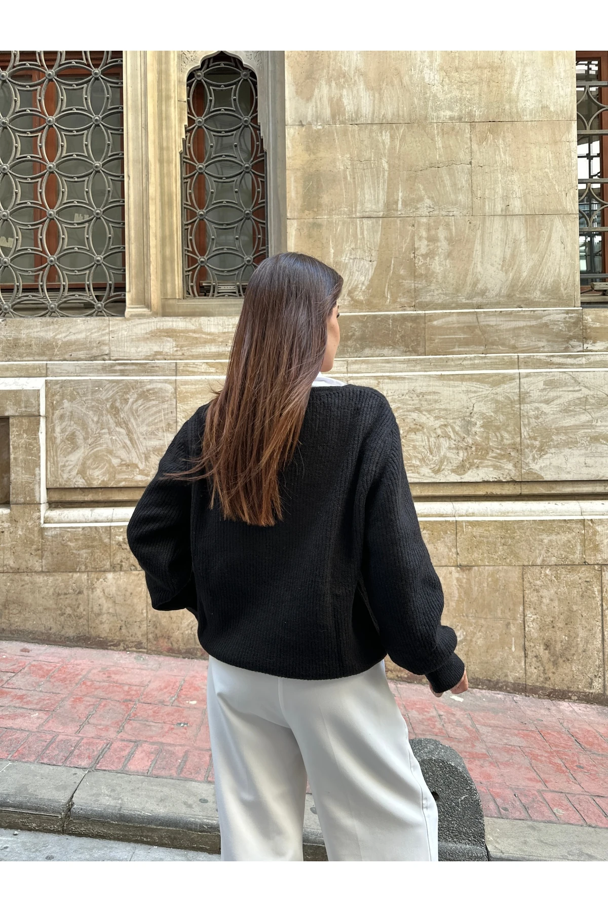 Yumoş Triko Hırka - Siyah