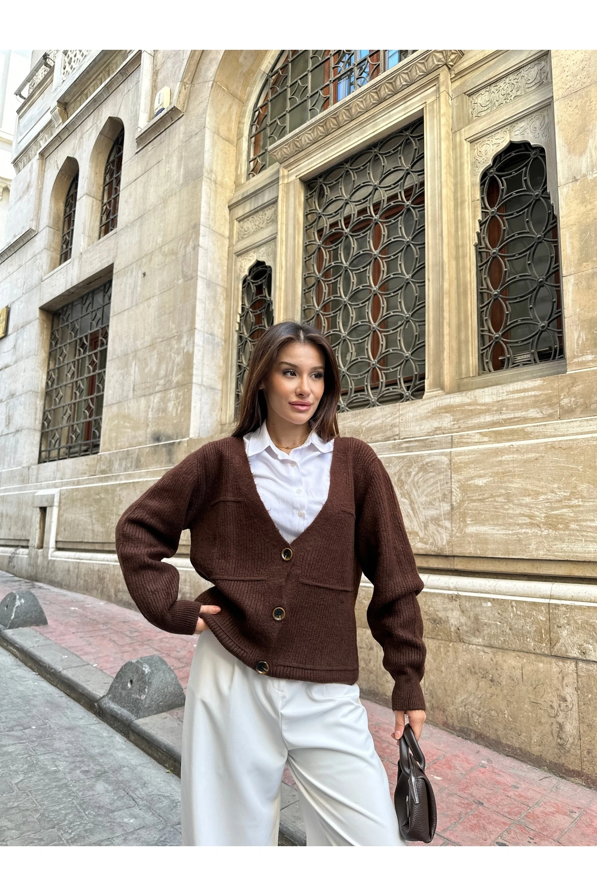 Yumoş Triko Hırka - Kahverengi