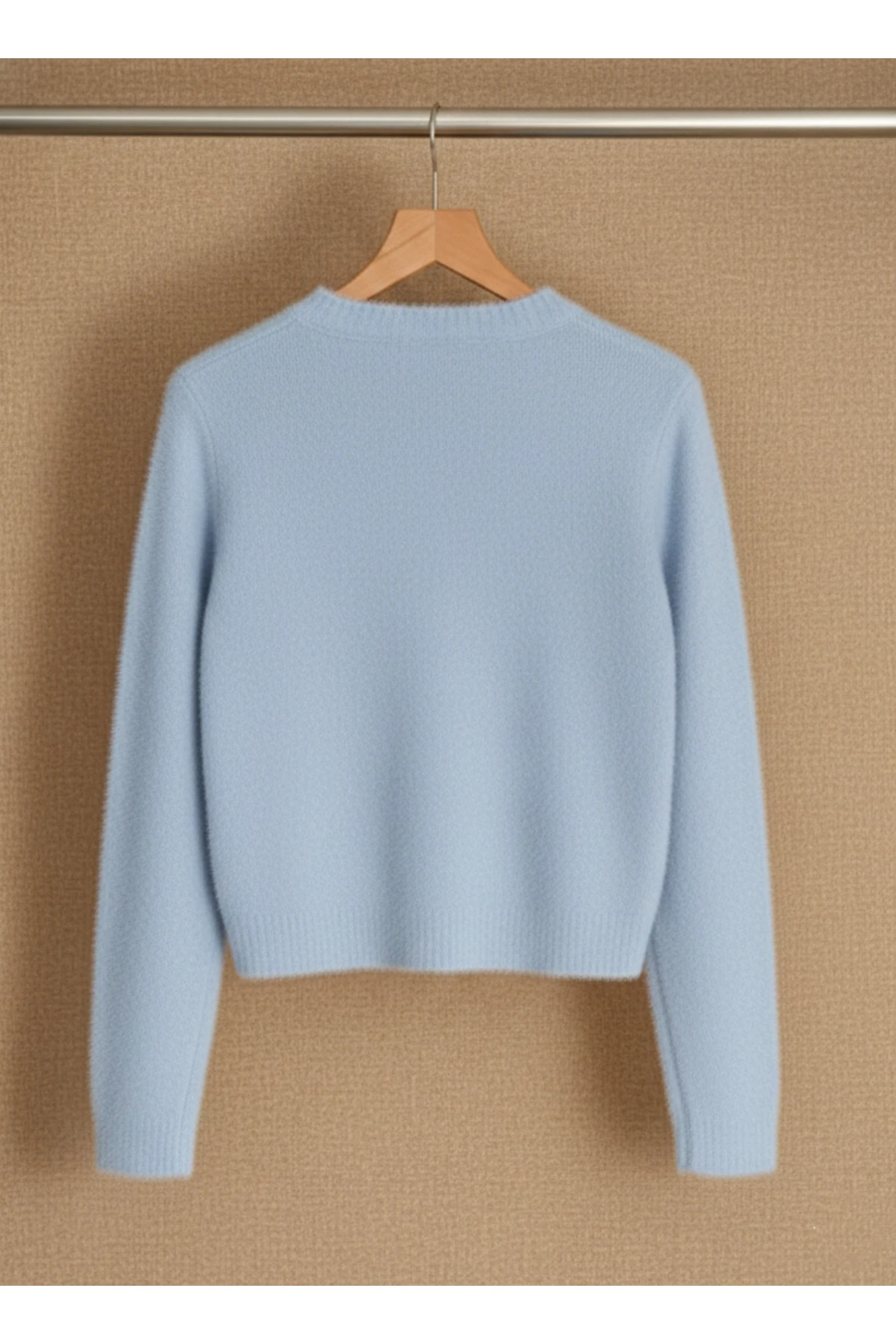 Fiyonk Detaylı Yumoş Şık Triko Hırka - Bebe Mavisi