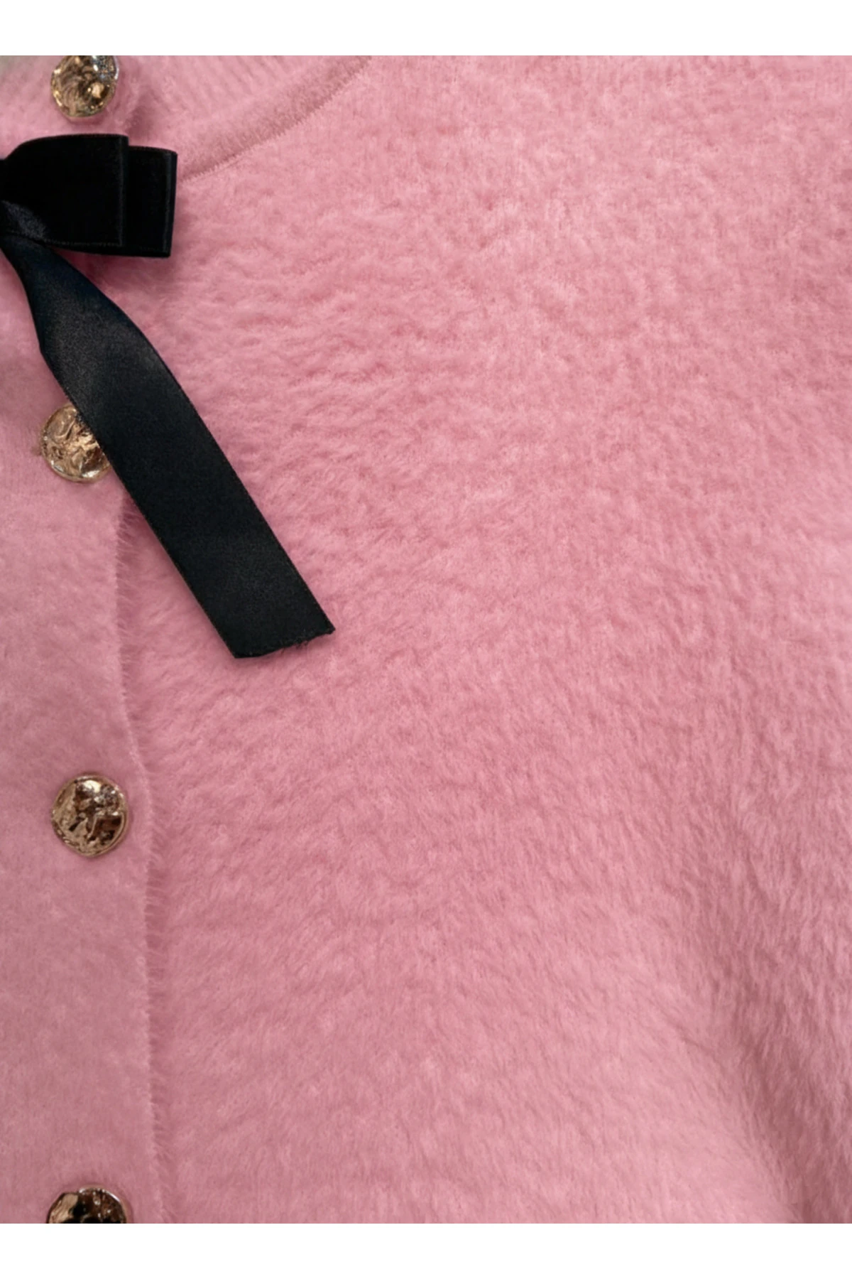 Fiyonk Detaylı Yumoş Şık Triko Hırka - Pembe