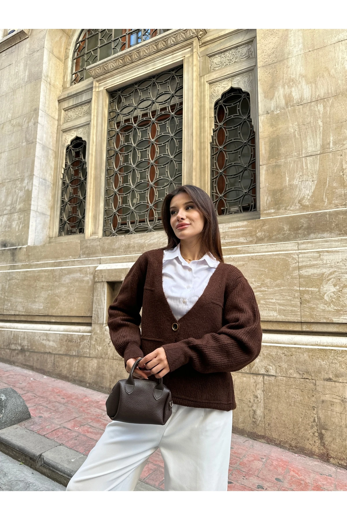 Yumoş Triko Hırka - Kahverengi