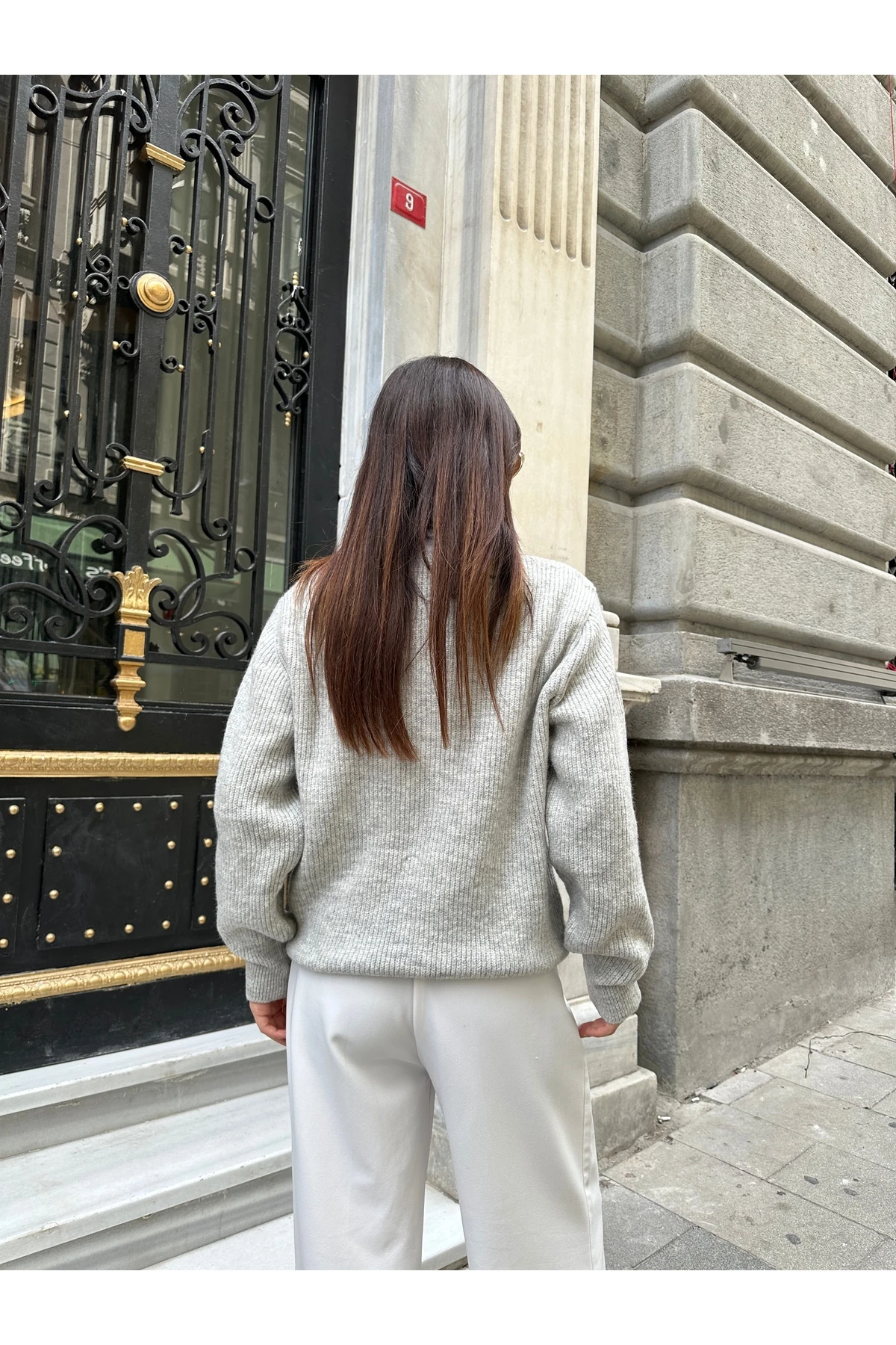 Yumoş Triko Hırka - Gri