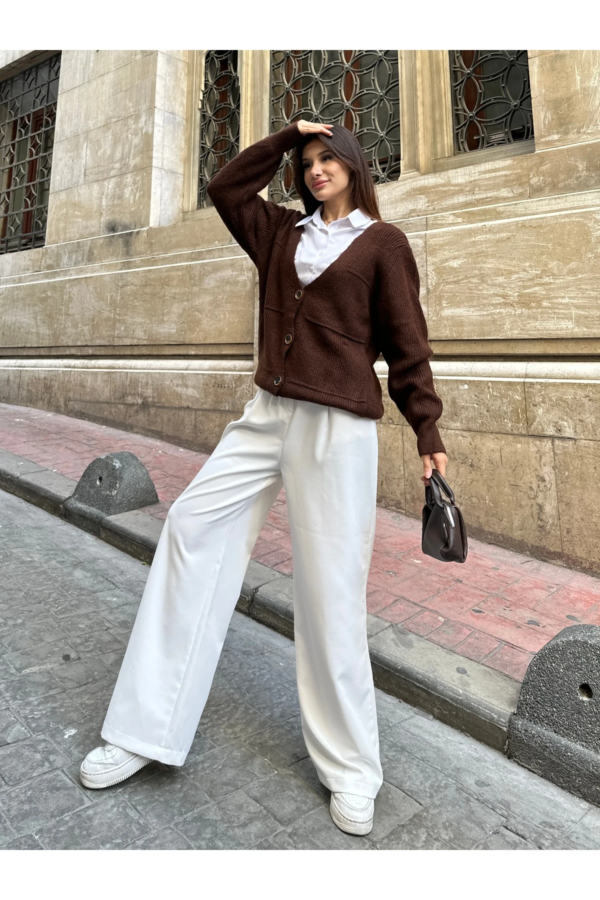 Yumoş Triko Hırka - Kahverengi