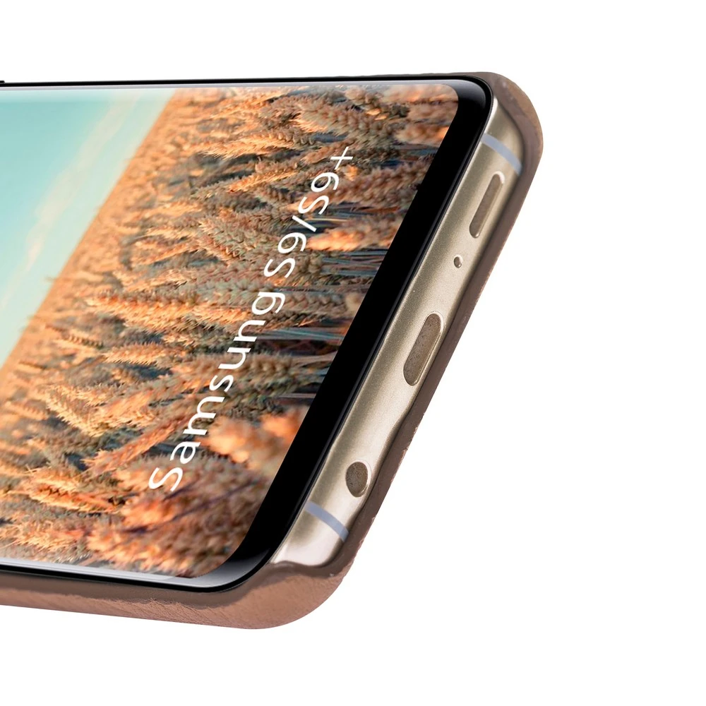 Maison de Noblesse Ultimate Jacket Deri Arka Kapak Samsung S9 Plus ERC7 Taba