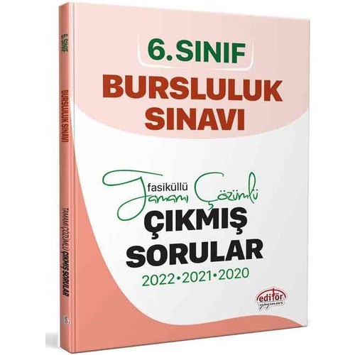 Editör Yayınları 6. Sınıf Bursluluk 3 Yıl Çıkmış Sorular ve Çözümleri