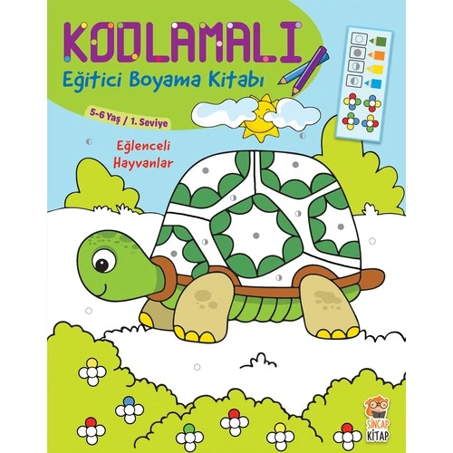 Kodlamalı Eğitici Boyama / 5-6 Yaş 1. ve 2. Seviye (2 Kitap)